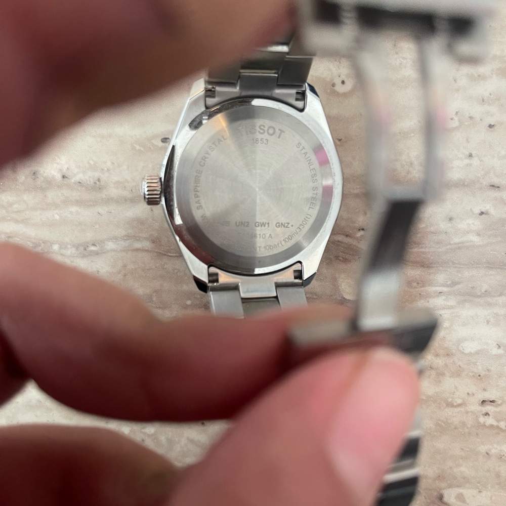 Tissot Silver and Black Dial Watch - Picture 4 of 5